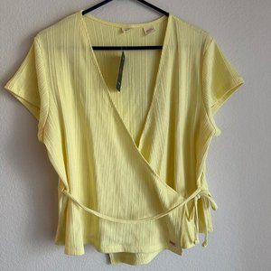 Yellow Wrap Top